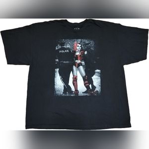 Batman Harley Quinn Black Crew Neck Short Sleeves Graphic T-Shirt - 3XL - GUC